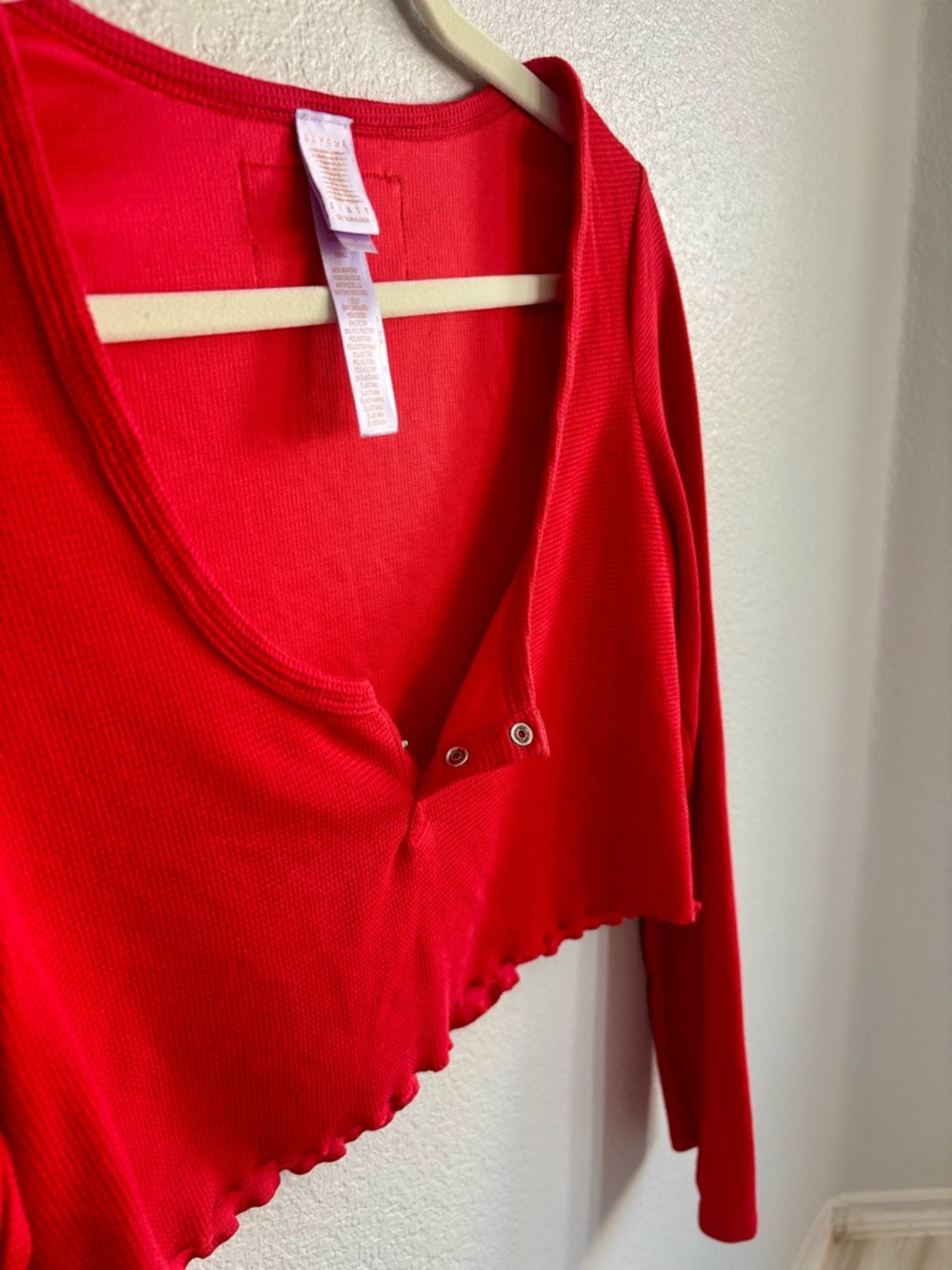 Savage X Fenty Red Cropped Sexy Pajama Set